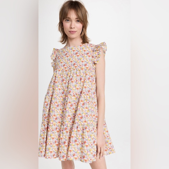 English Factory Floral Print Babydoll Dress, Size XS - Picture 2 of 16